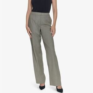 Lafayette 148 Dress Pants High Rise Straight Leg Flat Front Gray Womens Size 8